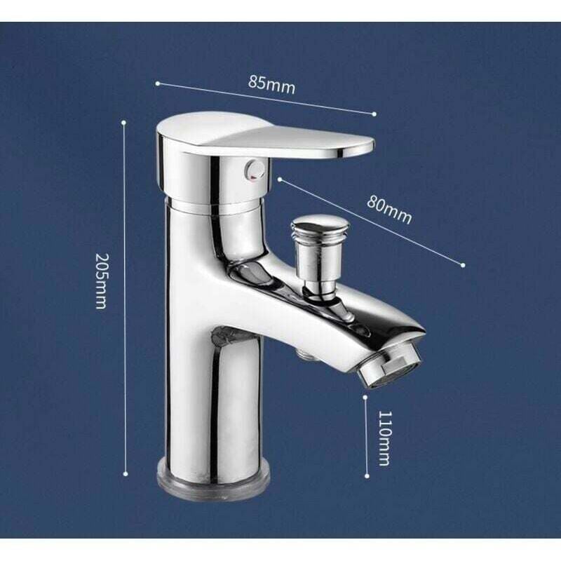 Mitigeur de douche Robinet de douche robinet monotrou à double usage chaud et froid Alliage