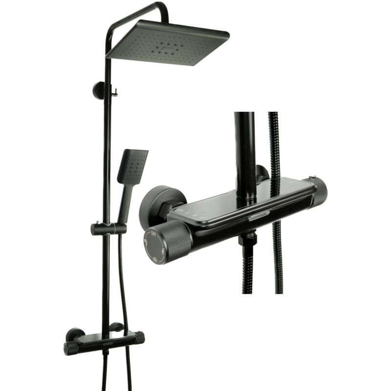 Mitigeur de douche thermostatique avec douche de pluie