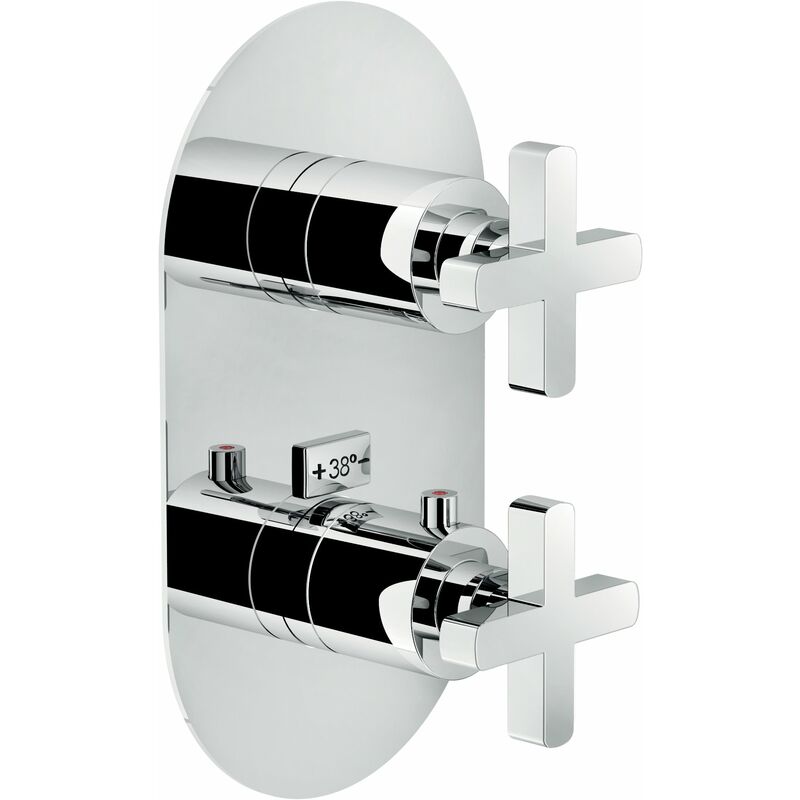 Nobili - Mitigeur de douche thermostatique encastré 1 voie Lira series LR116101CR Chromé - Laiton