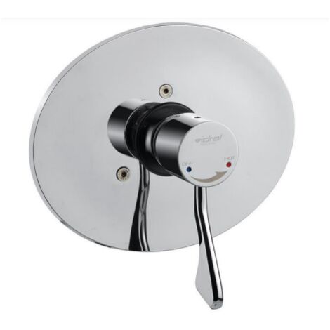 Mitigeur de douche thermostatique encastré avec boîte de protection et système anti-reflux série 900 Idral M90H4-01000  Chromé - Laiton