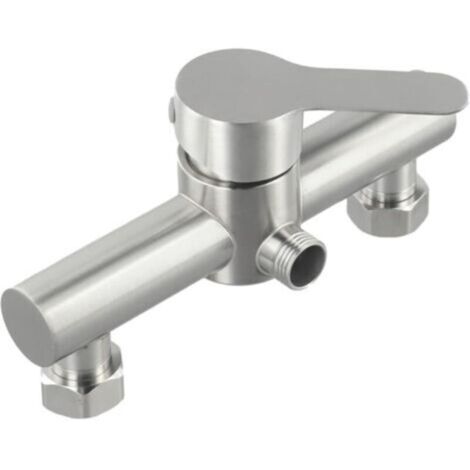 Mitigeur de douche thermostatique, robinet de douche en acier inoxydable, mitigeur d'eau chaude et froide, poignées métalliques murales