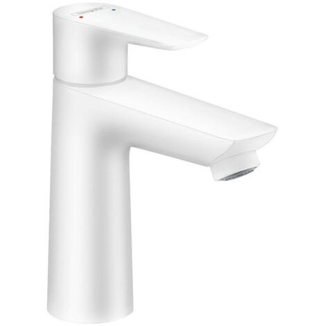 mitigeur de lavabo 110,avec tirette et vidage blanc mat