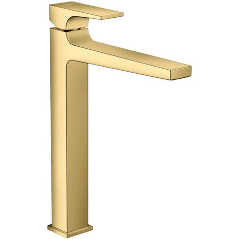 mitigeur de lavabo 260 poignée manette, bonde Push-Open aspect doré poli
