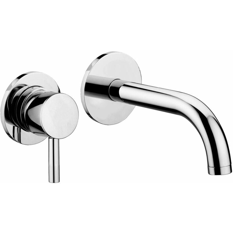 Paffoni - Stick - Mitigeur de lavabo encastré avec corps d'encastrement, installation 2 trous, chrome SK007CR70