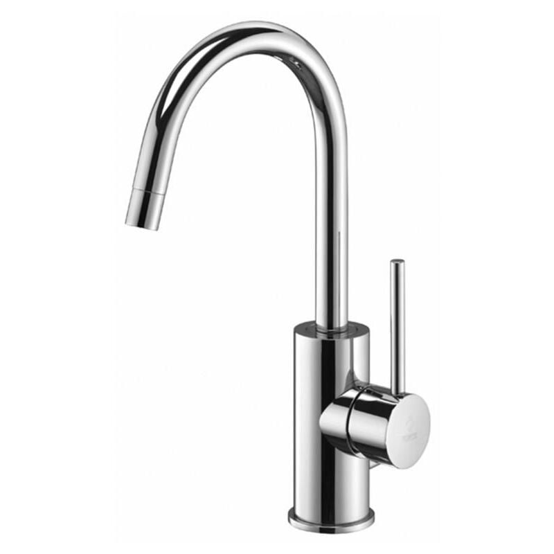 Mélangeur lavabo avec bec mobile et vidage automatique Paffoni Light series LIG077CR Chromé - Laiton