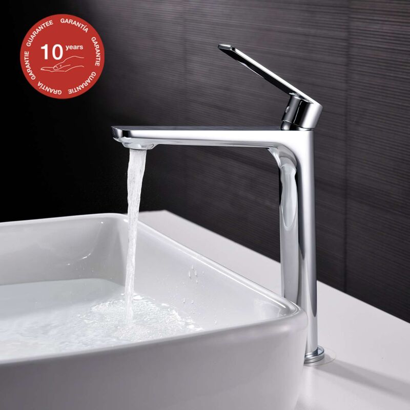 Poalgi - Mitigeur de lavabo bec haut sky bath chromé série Glory