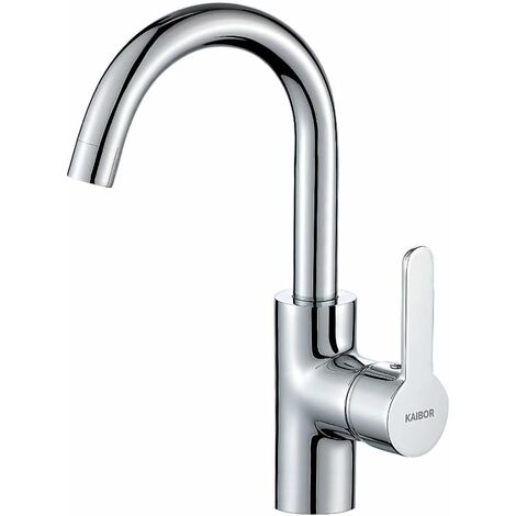 Mitigeur de lavabo de Salle de bain Logis 190 Bec Haut pour vasque haute sans tirette ni vidage Chrome