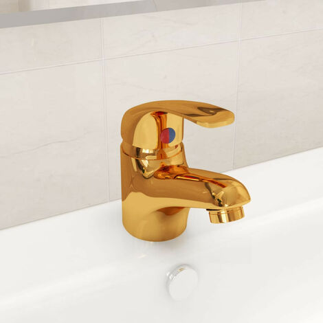 Mitigeur lavabo design tête diamant structuré doré or qualité robinet