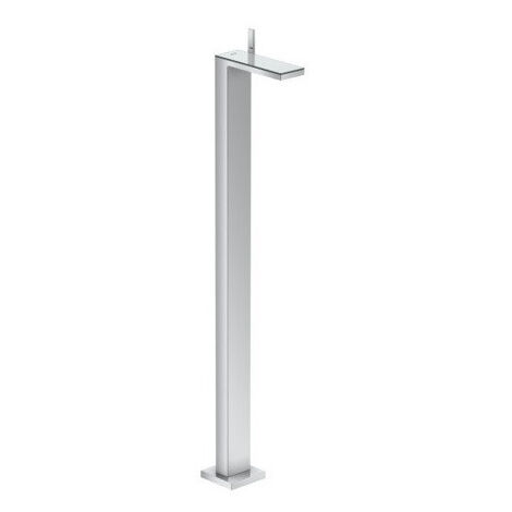 mitigeur de lavabo encastré au sol, bonde push-open chromée/miroir