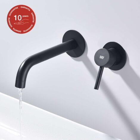 Mitigeur de lavabo encastré SKY BATH noir mat PVD Inox S304 série Cloud