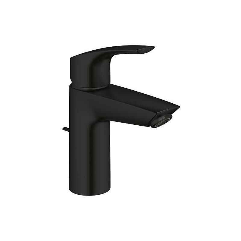 Grohe - Mitigeur de lavabo Eurosmart S-Size, saillie 109 mm avec bonde clicker, noir mat
