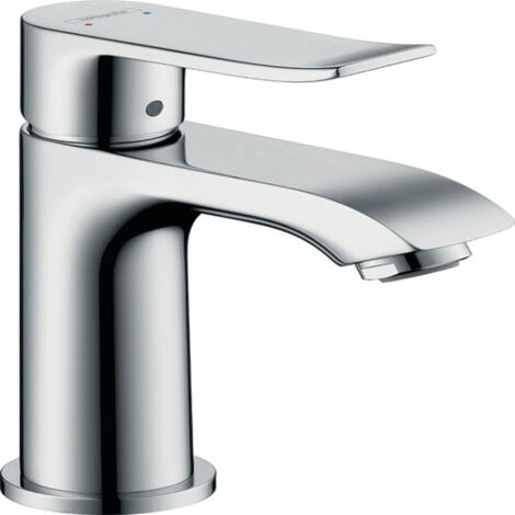 Mitigeur de lavabo HANSGROHE Metris 100, avec tirette et vidage, Chrome