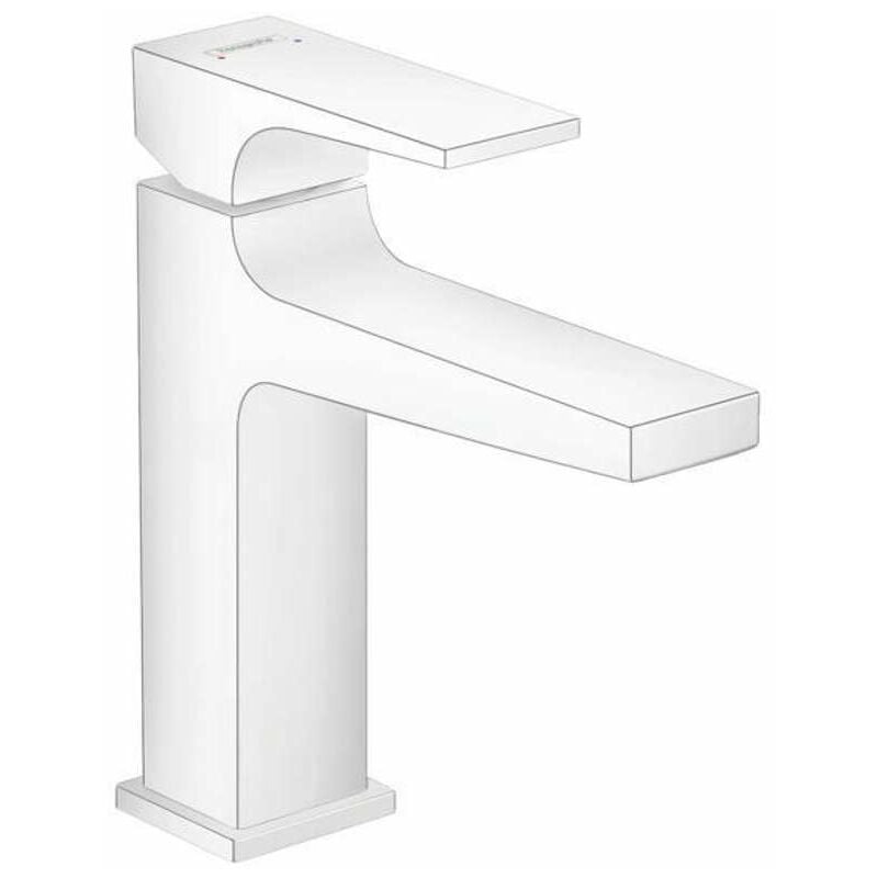 Hansgrohe Metropol - Mitigeur de lavabo avec bonde Push-Open, blanc mat 32507700