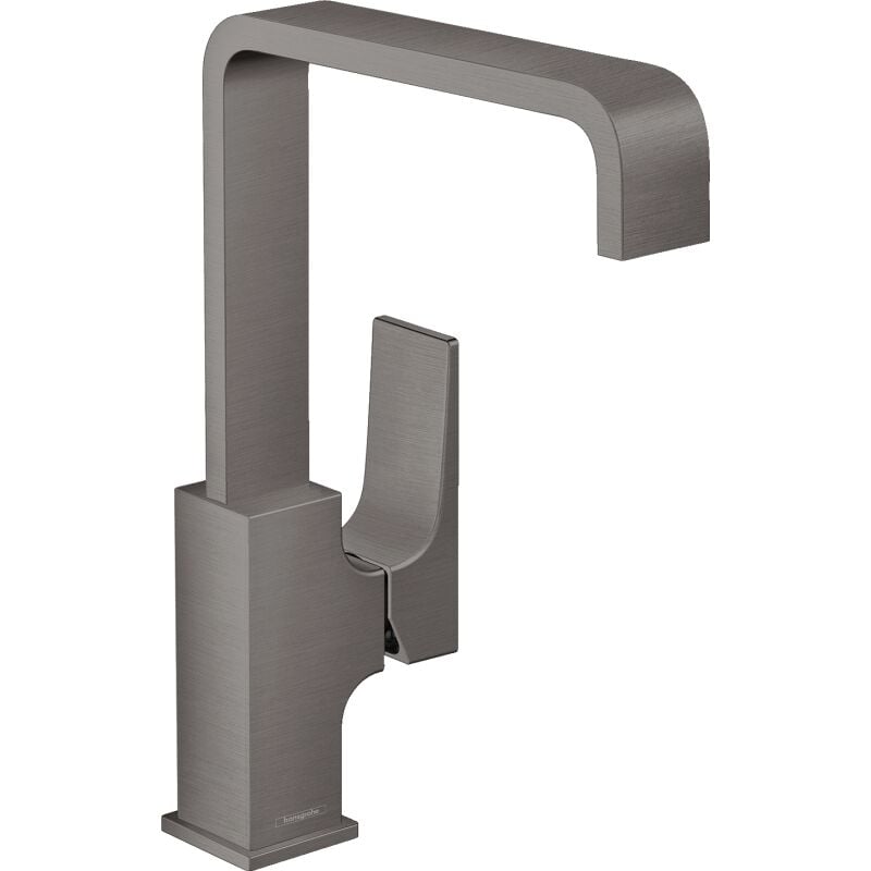 Hansgrohe - Mitigeur lavabo Metropol 230 poignée manette, bonde Push-Open noir chromé brossé