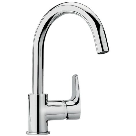 Mitigeur de lavabo MILO chromé bec tube haut avec vidage - PAINI S.P.A. RUBINETTERIE