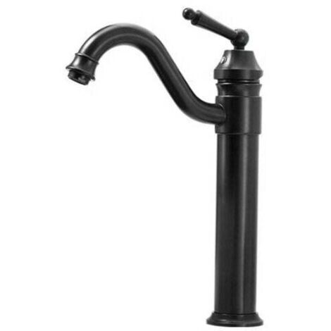 Mitigeur de lavabo Mitigeur lavabo haut en noir mat Piralla Noir mat - Sans vidage - Noir mat