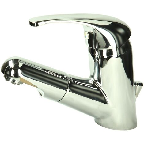 Mitigeur de lavabo Mix avec douche de tête, BP, chromé, vidage à tirette
