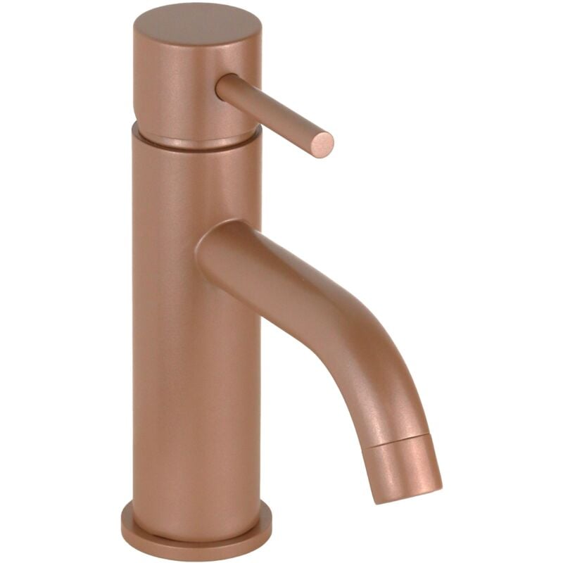 Mitigeur de lavabo modèle rond de couleur rose métallisé Pollini Jessy Color MXLAMCMMCA3 Rose Métallisé