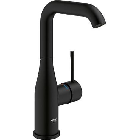 Mitigeur de lavabo monocommande phantom black – Hauteur 244mm – Bec orientable 80° – Système de fixation rapide GROHE QuickFix®