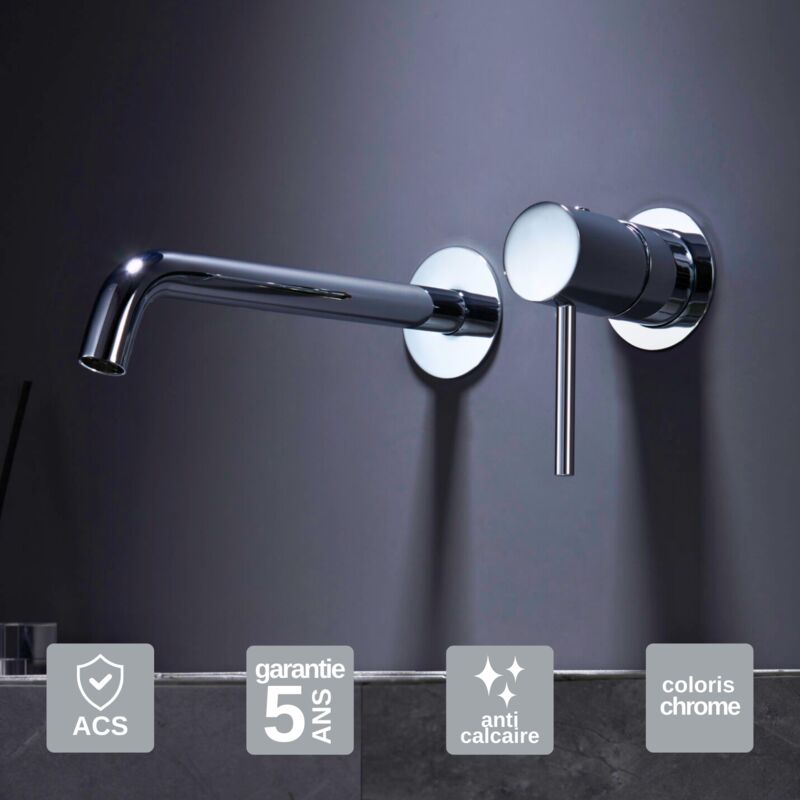 Imex Products - Robinet Mitigeur de Lavabo anti-calcaire Encastré Chrome imex monza GLM039