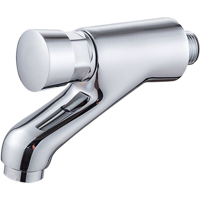 Sunxury - Mitigeur de Lavabo Mural,Robinet de Salle de Bains Temporisé Automatique,Pour robinet de baignoire de salle de bain,Chromé Argent