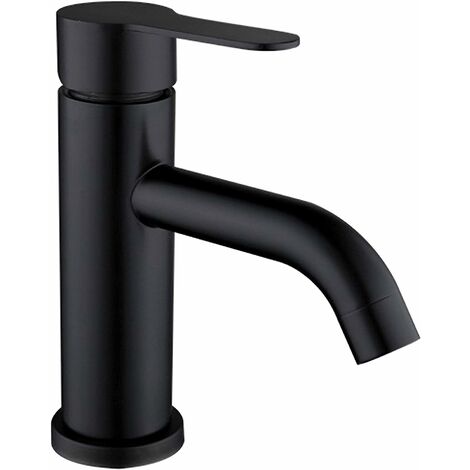 Mitigeur De Lavabo Noir Avec Acier Inoxydable Pour Eau Chaude Et Froide Dans La Cuisine Et La Salle De Bain