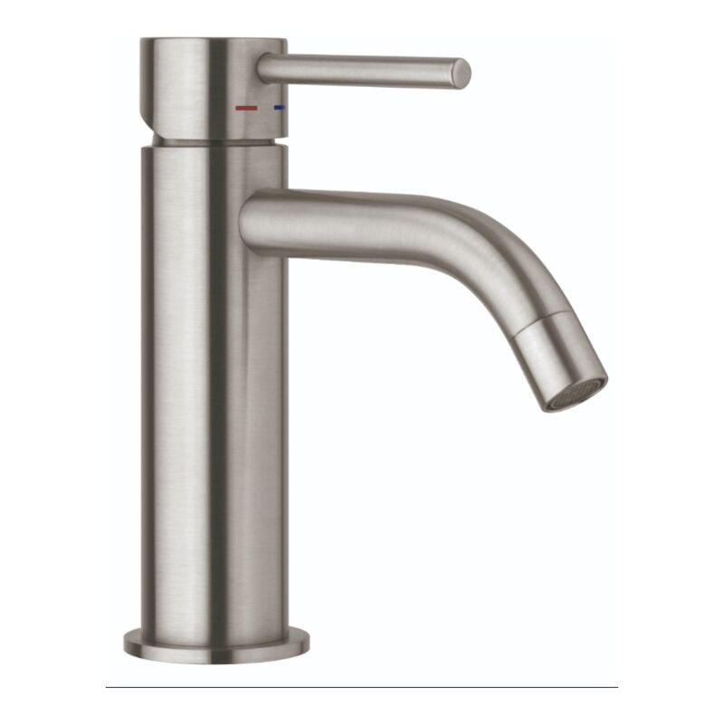 Paffoni - Acier Looking Light series mitigeur de lavabo LIG071ST Laiton - Steel looking