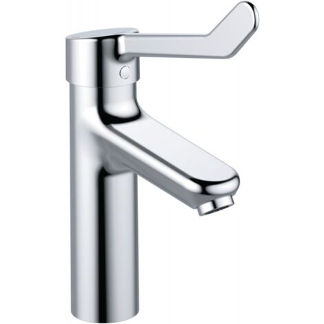 Mitigeur de Lavabo PORCHER Okyris Pro Poignée Rallongée Sans Tirette et Vidage Chrome - D2472AA - NEUF