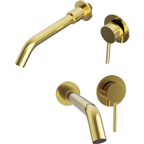 MITIGEUR DE LAVABO POUR MONTAGE ENCASTRÉ ROBINET EN LAITON KIVO GOLD