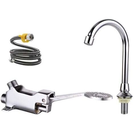Mitigeur de lavabo robinet à pédale ensemble de robinets de lavabo de laboratoire médical/de salle de bains,