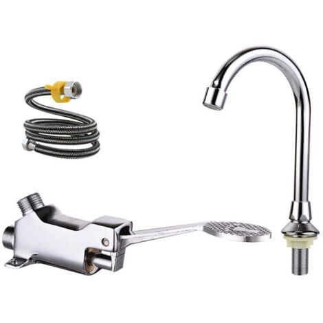 Mitigeur de lavabo robinet à pédale ensemble de robinets de lavabo de laboratoire médical/de salle de bains,