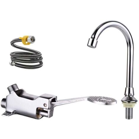 Mitigeur de lavabo robinet à pédale ensemble de robinets de lavabo de laboratoire médical/de salle de bains,