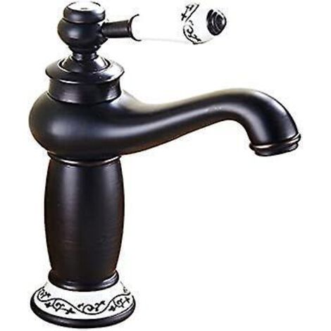 mitigeur De Lavabo Robinet D'vier Vintage Bronze Huil Finition Laiton Salle De Bains
