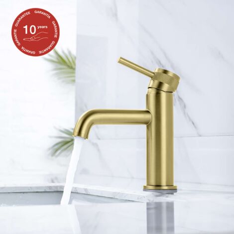 Mitigeur de lavabo SKY BATH or brossé PVD série Diamond