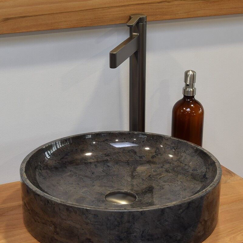 Evidence - Mitigeur de lavabo vasque argent brossé cascade, Velvet ii