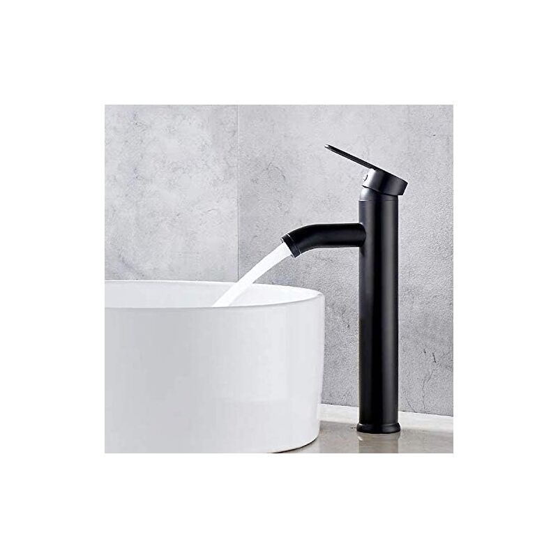 Mitigeur de lavaboRobinet de salle de bain, robinet de lavabo noir, robinet de haute qualité, robinet de salle de bain, résistant à l'usure, adapté