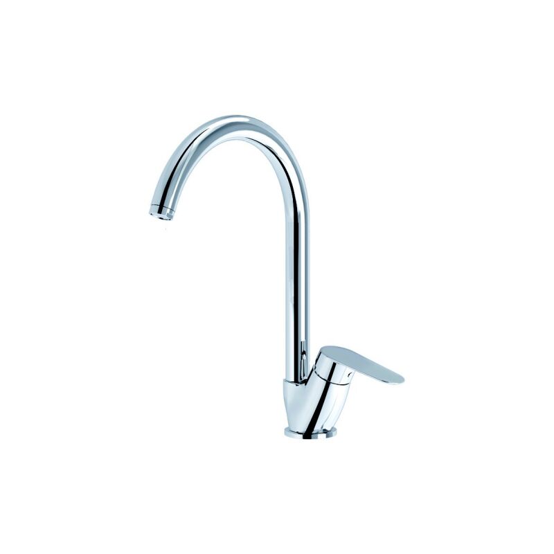 Eurorama - Mitigeur d'évier avec bec orientable en laiton chromé Reno23