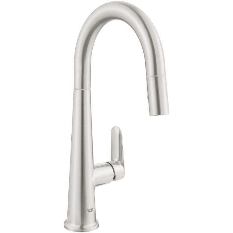 Grohe - Veletto robinet d'évier à levier unique, inox (G30419DC0)