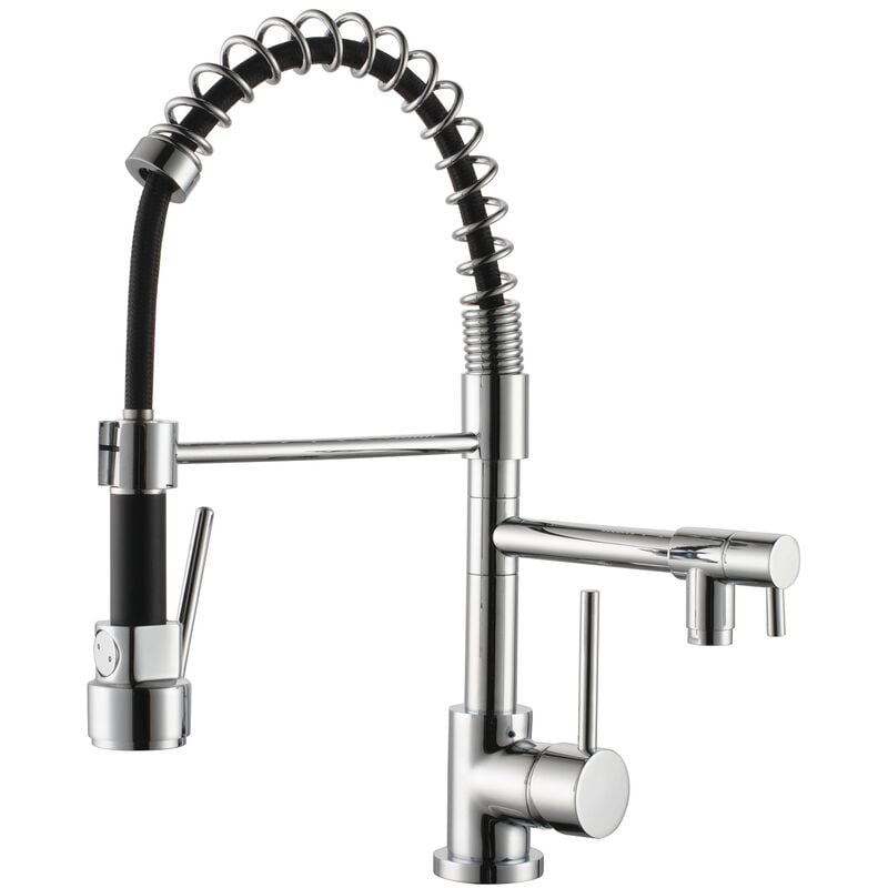 Eurosanit - Mitigeur chef double sorties à douchette oasis Evier Chromé