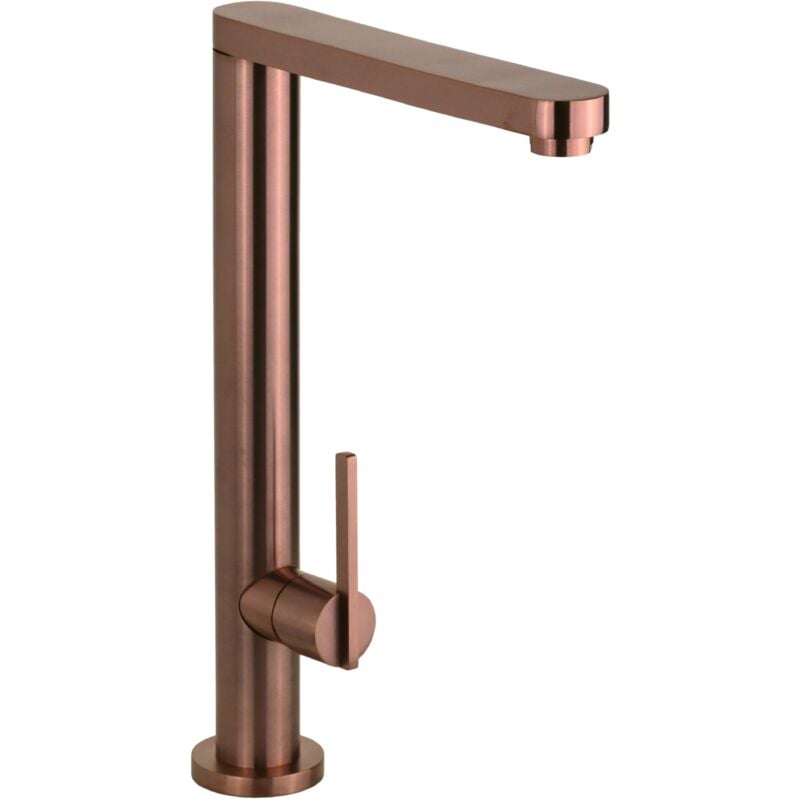 Mitigeur d'évier de cuisine moderne couleur pvd cuivre brossé avec bec réglable Pollini AG0020R Cuivre brossé pvd