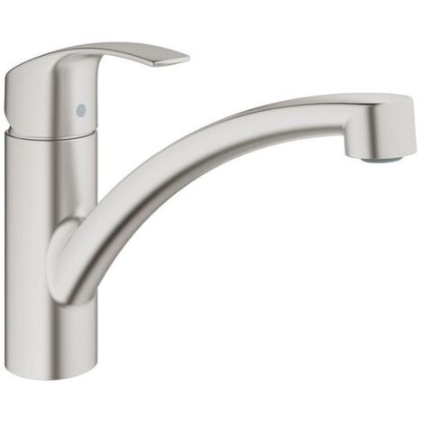 Mitigeur d’évier Eurosmart bec plat supersteel