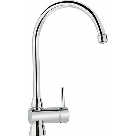 Mitigeur d'évier KWC chromé, 360° orientable basse-pression