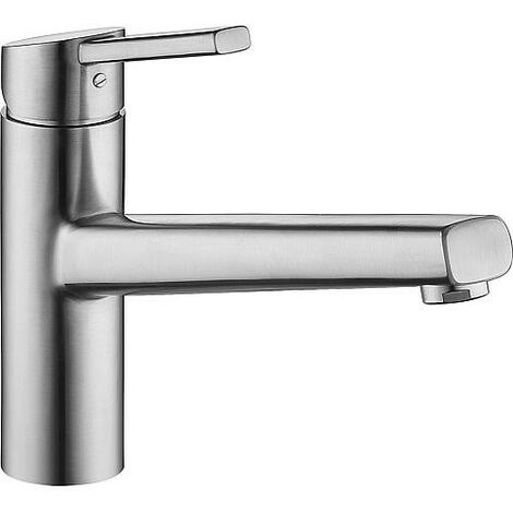 Mitigeur d'evier KWC Luna E inox, avec bec d'ecoulement pivotant