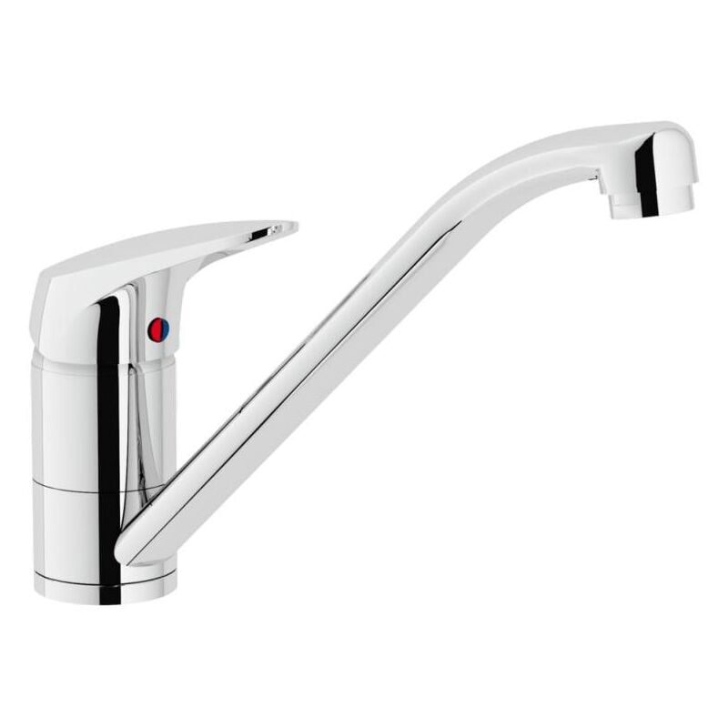 Nobili - Mélangeur monocommande pour évier 155x225 mm en laiton chromé Hera