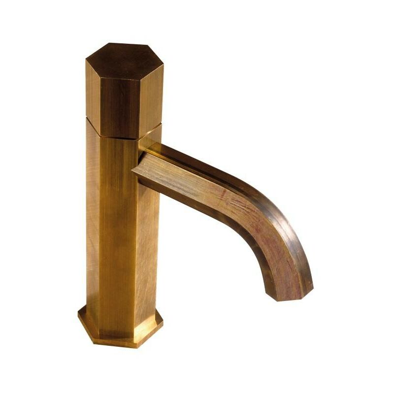 Mamoli - Mitigeur d'évier monotrou en laiton naturel modèle hexagonal Hexagonal 456100000057 Laiton naturel