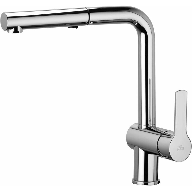 Paffoni - West - Mitigeur d'évier avec douchette extractible, chrome WS285CR