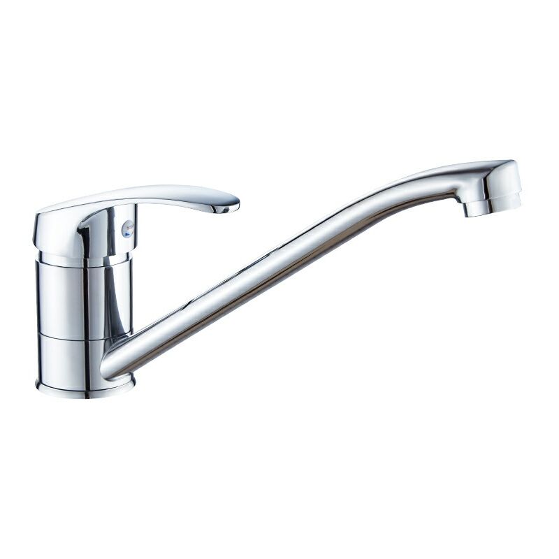 Shining House - Mitigeur d'Evier, Robinet de Cuisine Monocommande, Chromé, Argent,