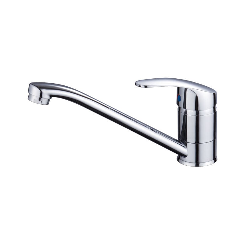 Csparkv - Mitigeur d'Evier, Robinet de Cuisine Monocommande, Chromé, Argent, s