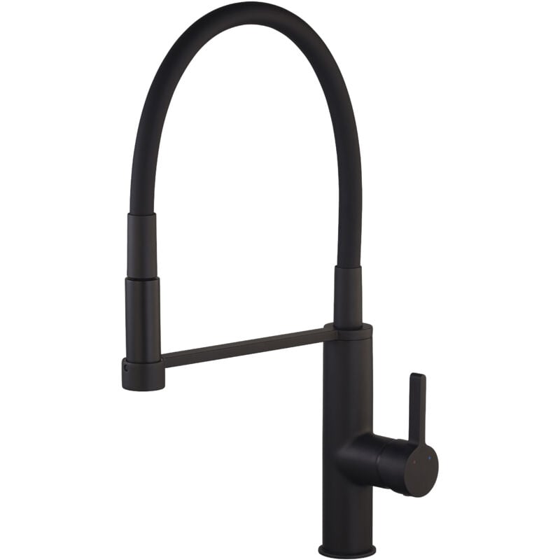 Eurosanit - Mitigeur d'évier à bec haut flexible sobral by Noir