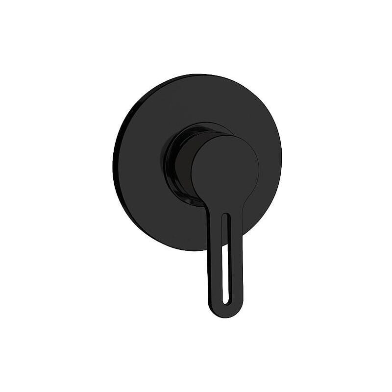 Mitigeur douche à encastrer Enzan rosace ø 116 mm avec corps encastré mural noir mat